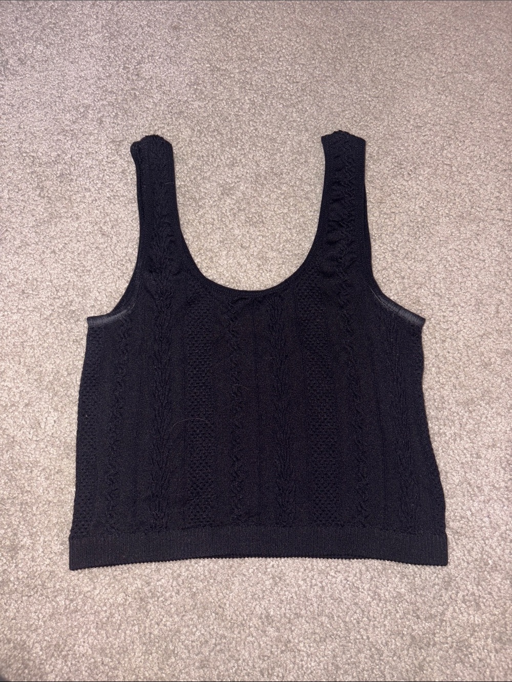 Freshwear Black Knit Tank Top